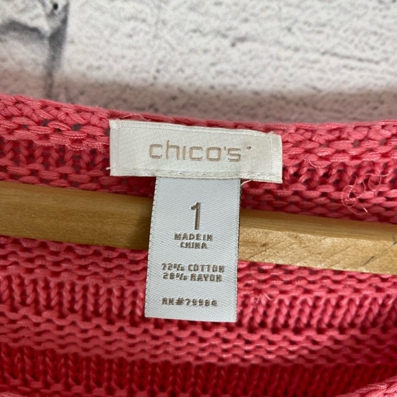 Chicos Pink Crewneck Sweater size Large - Picture 7 of 10